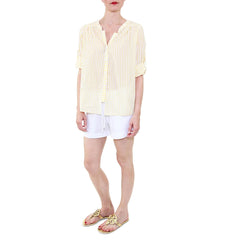 Bella Dahl White Linen Shorts