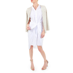 White and Warren Metallic Gold Cardigan