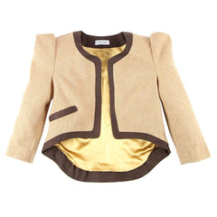 crop by david peck gold herringbone cropped jacket