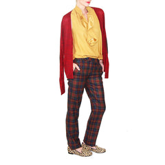 CrOp by david peck blouse L.A.M.B. tartan plaid pants