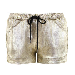 David Lerner Gold Track Shorts