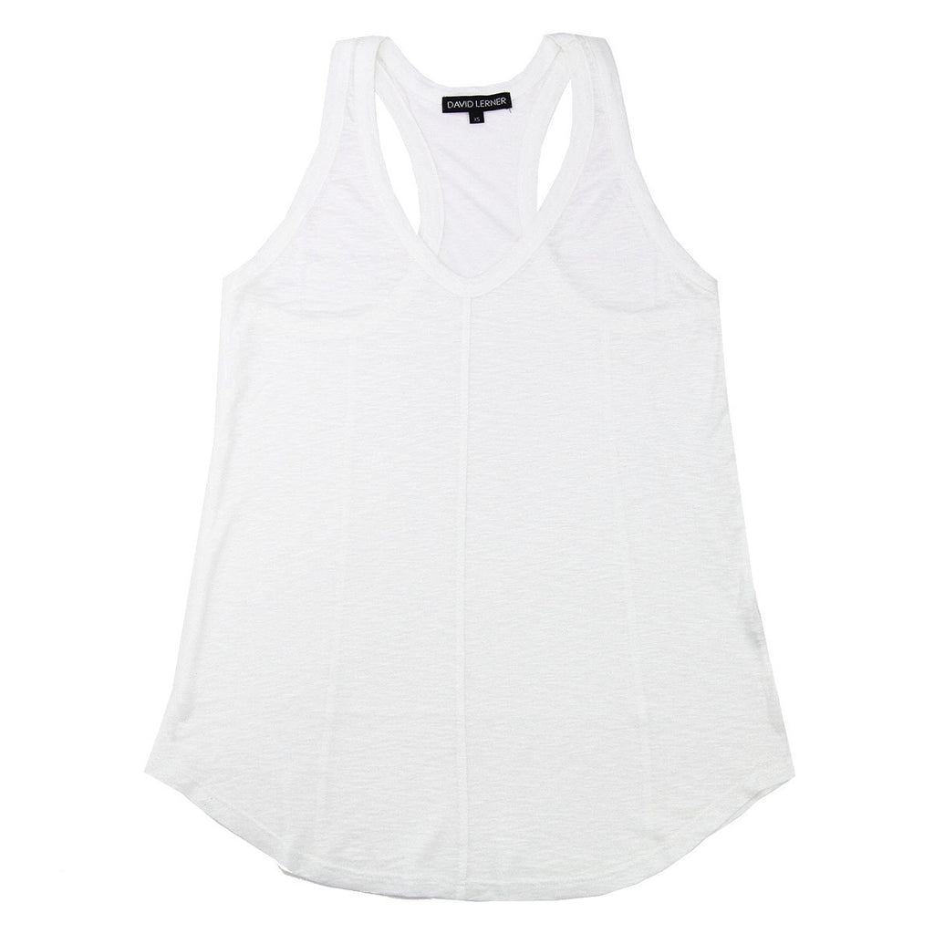 David Lerner White Racerback Tank