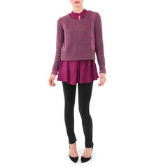 Aryn K Cropped Pink Sweatshirt