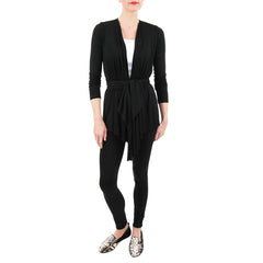 Rachel Pally Black Jersey Wrap Top