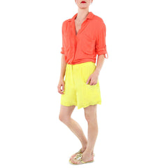 Bella Dahl Shirt and Hunter Bell Yellow Shorts