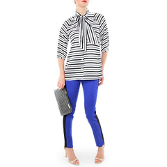 Hunter Bell Tess Blouse Black and White