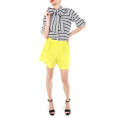Hunter Bell Tess Blouse and Elastic Waist Shorts