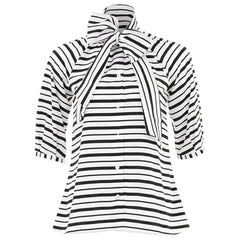Hunter Bell Tess Blouse Black and White