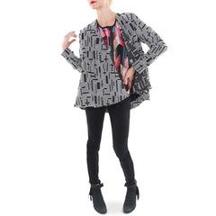 Hunter Bell Black and White Swing Coat
