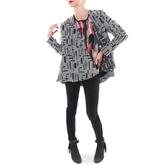 Hunter Bell Black and White Swing Coat