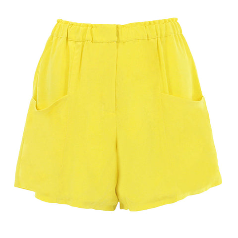 Blake Yellow Elastic Waist Shorts