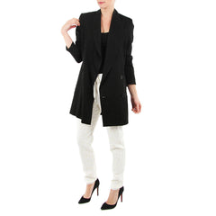 Black Double Breasted Boyfriend Blazer