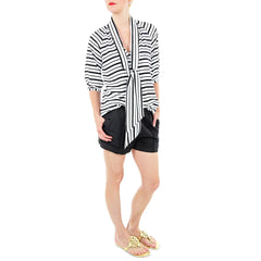 Hunter Bell Tess Blouse Black and White