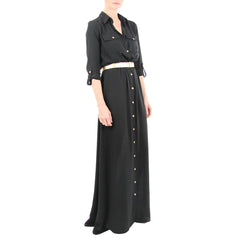 Hutch Black Maxi Shirtdress