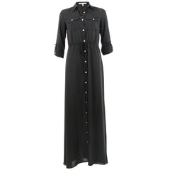 Hutch Black Maxi Shirtdress
