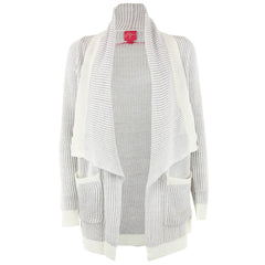 Oversized White and Gray Sweater