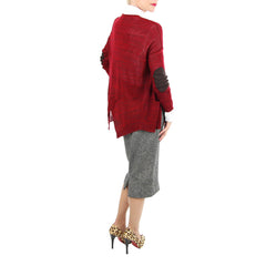 john and jen red cardigan