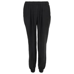 Julie Brown Black Silk Track Pants