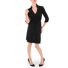 Julie Brown Black Wrap Dress