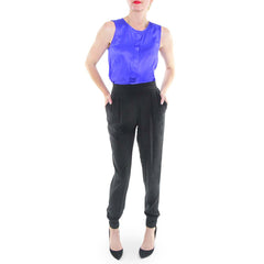 Annie Griffin Black Silk Pants