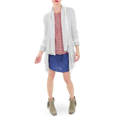 Julie Brown Orange and Blue Sleeveless Blouse