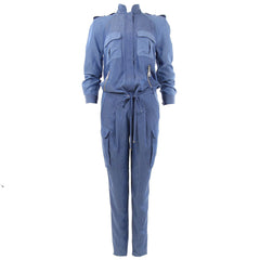 LAMB Denim Jumpsuit with Drawstring