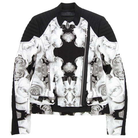 Photographic Rose Print Jacket