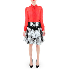 LAMB Floral Print Circle Skirt