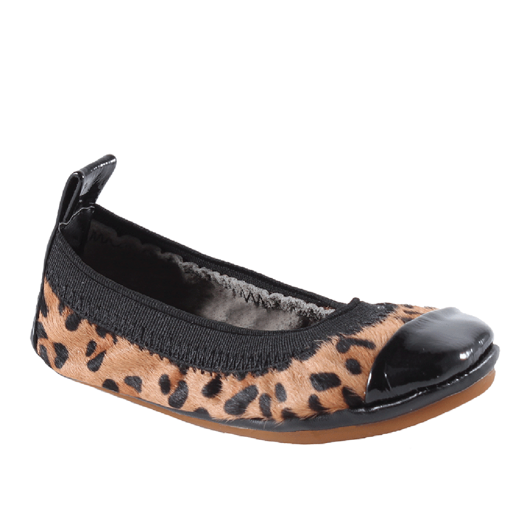 Yosi Samra Leopard Pony Hair Baby Ballet Flats