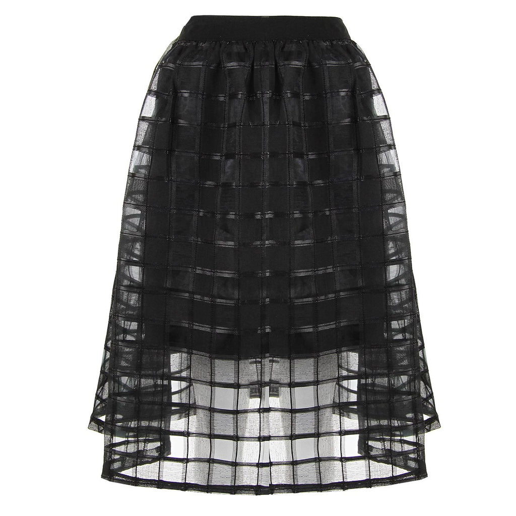Lucy Paris Organza Overlay A-Line Skirt