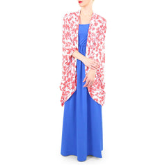 Mothers en Vogue Nursing Friendly Blue Maxi Dress
