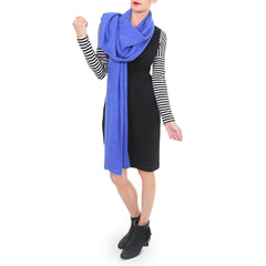 White and Warren Blue Cashmere Scarf