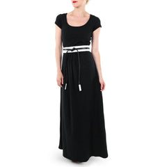 Mothers en Vogue Black Maxi Dress with B-Low the Belt Theon Belt