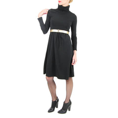 mothers en vogue black turtle neck dress