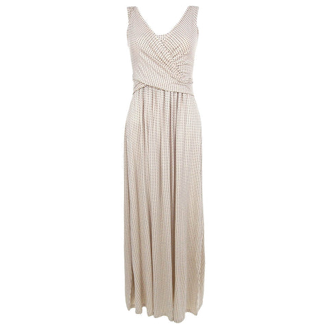 Sleeveless Maxi Faux Wrap Dress