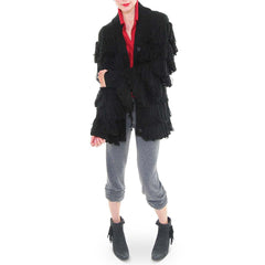 Mara Hoffman Fringe Sweater Coat