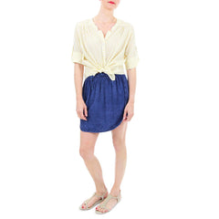 The Odells Simple Cloth Denim Track Skirt