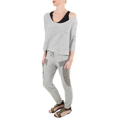 Grey Elastic Waist Slouchy Pants