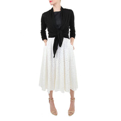 Rachel Antonoff Ivory Heart Cutout Skirt