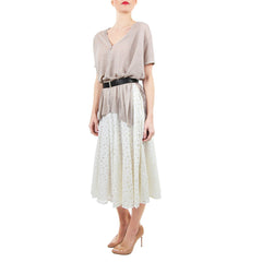 White and Warren Beige Popover Cardigan
