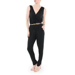 Rachel Black Jersey Knit Jumpsuit