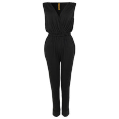 Rachel Black Jersey Knit Jumpsuit