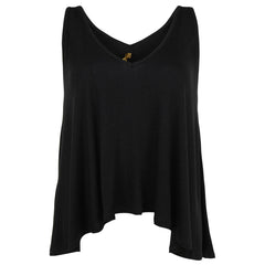 Rachel Pally Black Ribbed Ramita Tank Top