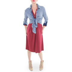Bella Dahl Knit Denim Shirt