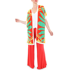 Rachel Pally Wide Leg Pant with Mara Hoffman Poncho