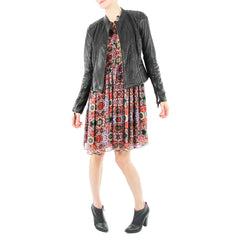 Rachel Roy Black Leather Moto Jacket