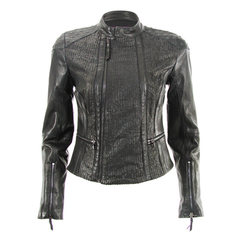 Leather Moto Jacket - Black