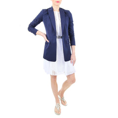 Rachel Roy Navy Twill Blazer