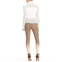 Ombre Waxed Denim in Khaki