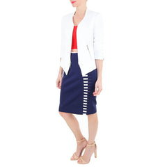 Rachel Roy Bonded Neoprene Pencil Skirt